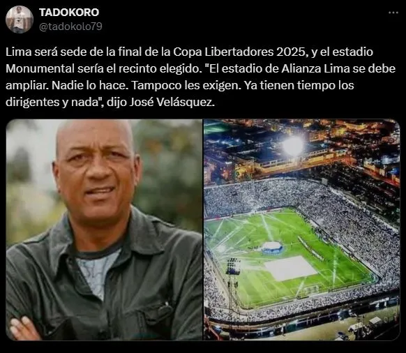 José “El Patrón” Velásquez criticó a Alianza Lima. (Foto: X).