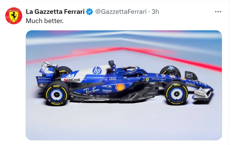 Ferrari y HP causaron memes tras el monoplaza que correrá en el GP de Miami. (Foto: X)