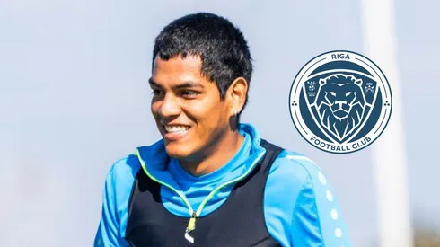 Joao Grimaldo entrenando con el Riga FC de Letonia.