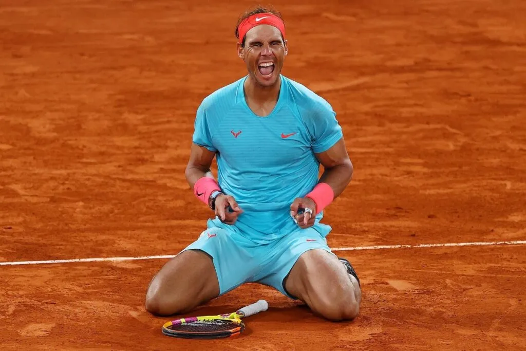 Rafael Nadal en cancha de tierra. (Foto: ATP).
