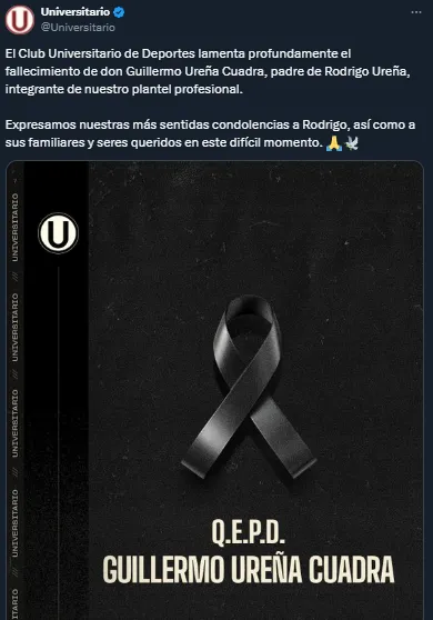 Rodrigo Ureña vive un mal momento personal (X @Universitario).