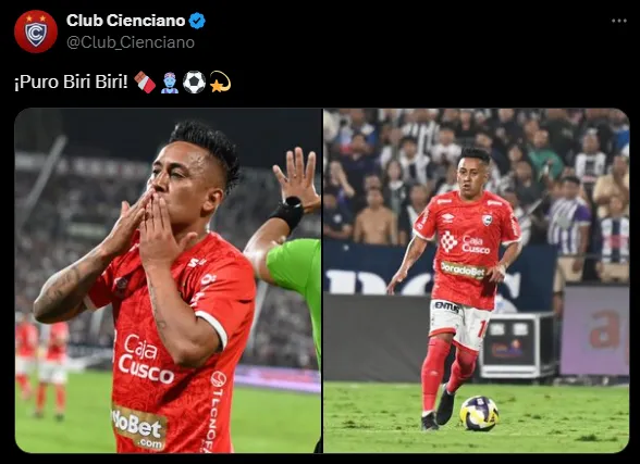 La burla de Cienciano a Alianza Lima (Foto: X).