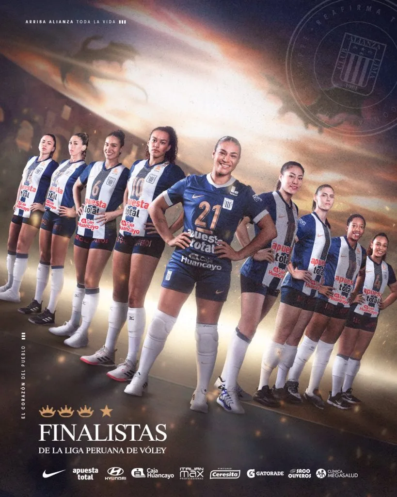 Alianza Lima, finalista de la Liga Peruana de Vóley 2025 (X @AlianzaLimaVB).