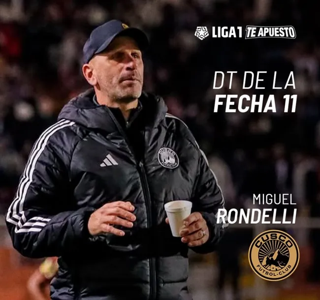 Miguel Rondelli premiado. (Foto: Liga 1).