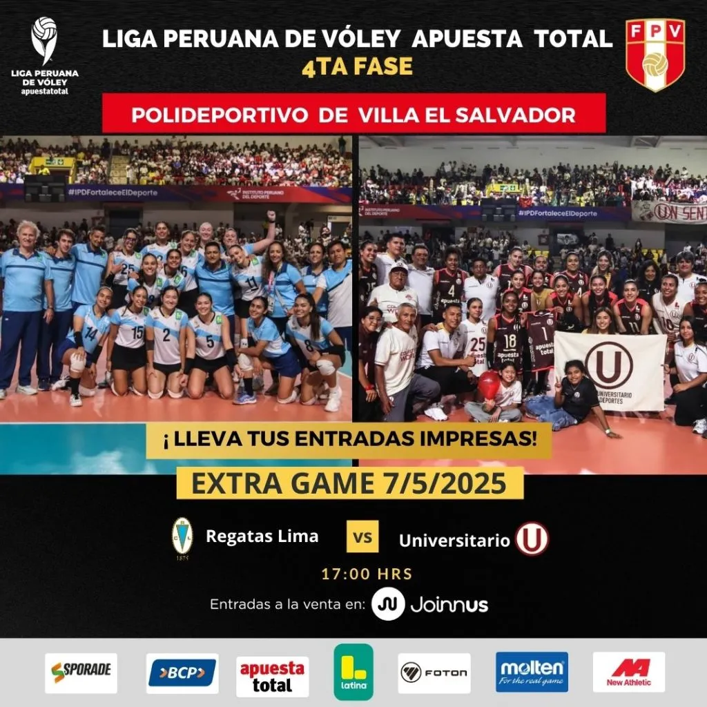 Universitario y Regatas Lima se enfrentan en el extra game semifinal (FPV).
