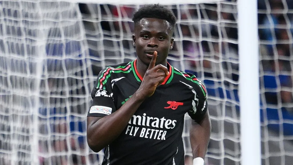 Bukayo Saka, cuando silenció el Bernabéu (Getty Images).