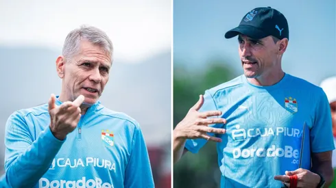 Paulo Autuori y Guillermo Farré en las instalaciones de La Florida.