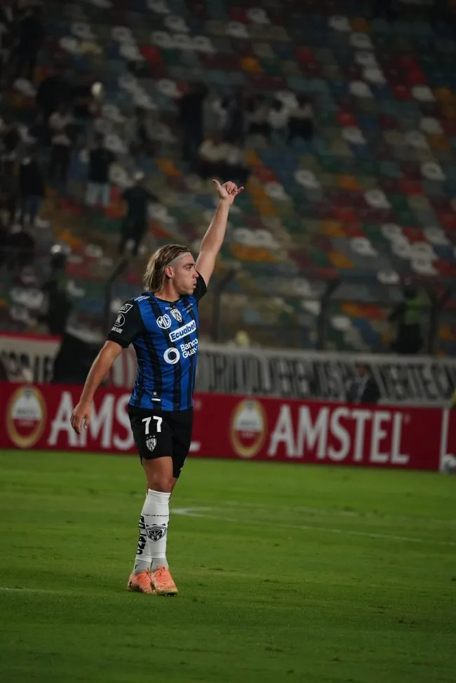 Claudio Spinelli y su gol contra Universitario. (Foto: Independiente del Valle).