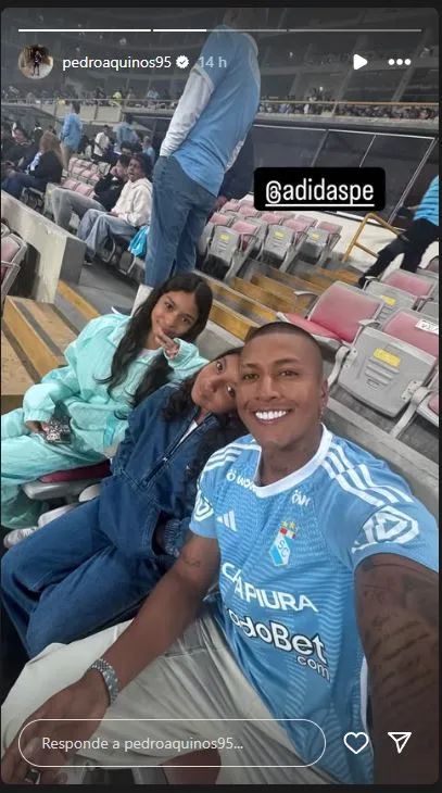 Pedro Aquino en el Estadio Nacional.