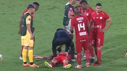 Luis Ramos terminó inconsciente tras un fuerte golpe.