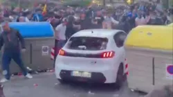 Atropello masivo en el estadio de Cornellá.