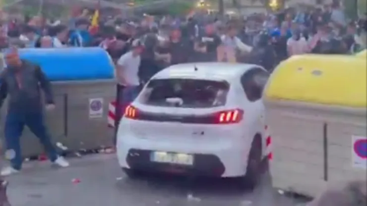 Atropello masivo en el estadio de Cornellá.