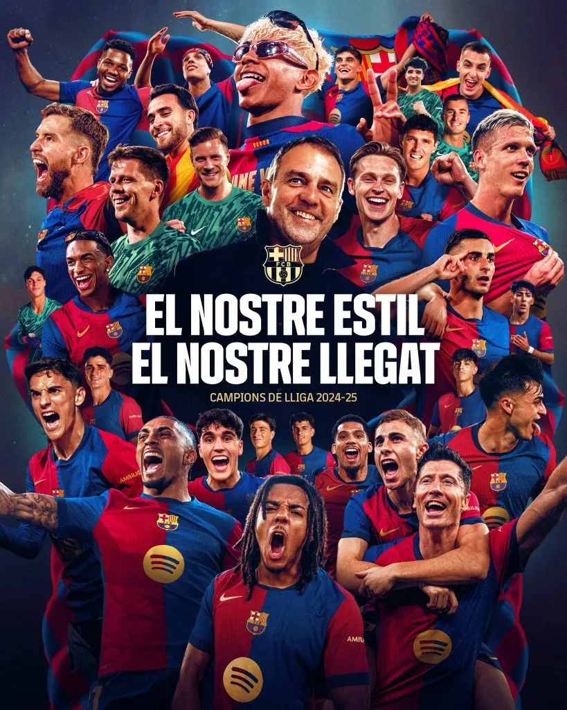 FC Barcelona campeón de la Liga 1. (Foto: X).