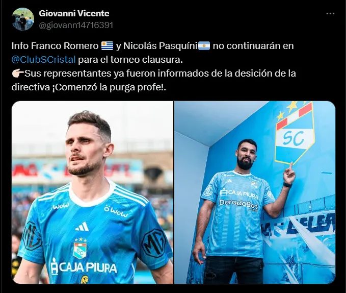 Franco Romero y Nicolás Pasquini.