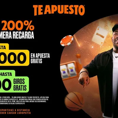 Código promocional Te Apuesto: Llévate una apuesta de hasta S/2,000 más 200 giros gratis en 2026