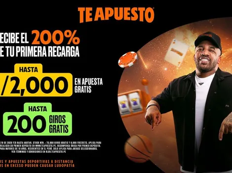 Código promocional Te Apuesto: Llévate una apuesta de hasta S/2,000 más 200 giros gratis en 2026