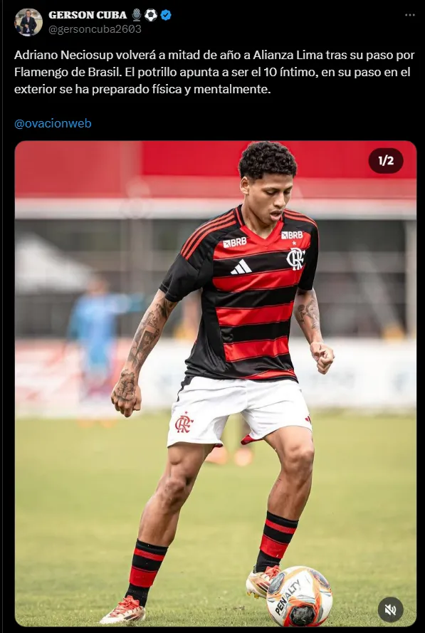 Neciosup vuelve a Alianza Lima (Foto: X).