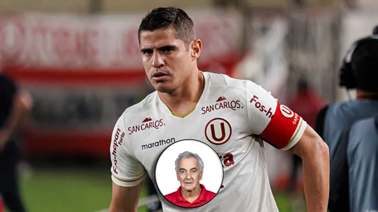 Hinchas de Universitario contra Aldo Corzo y Jorge Fossati.