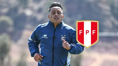 Christian Cueva entrenando en Cienciano.