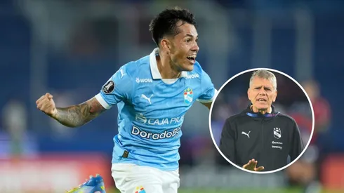 Santiago González y Paulo Autuori de Sporting Cristal.