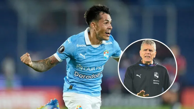 Santiago González y Paulo Autuori de Sporting Cristal.