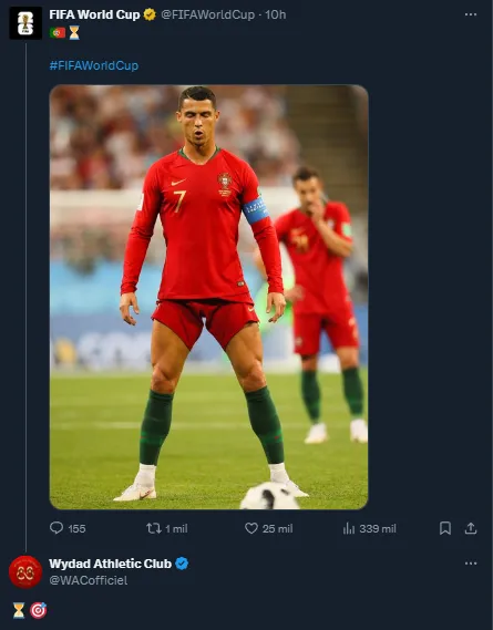 Wydad Casablanca especula con la llegada de Cristiano (X).