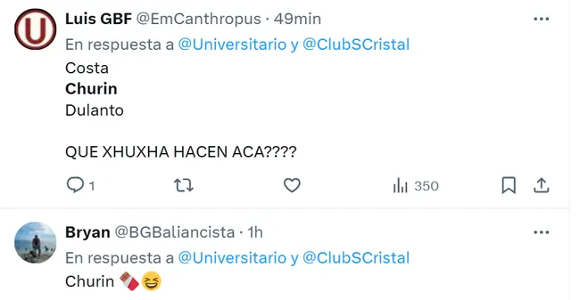 Hinchas se quejaron de la convocatoria de Diego Churín. (Foto: Captura X)