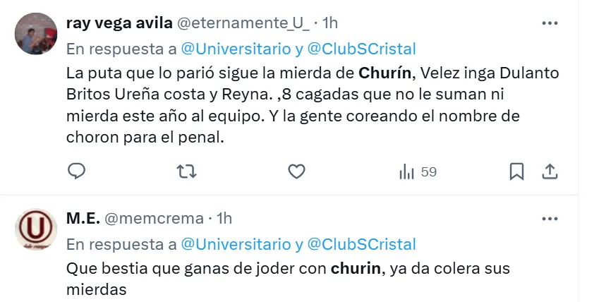 Hinchas se quejaron de la convocatoria de Diego Churín. (Foto: Captura X)