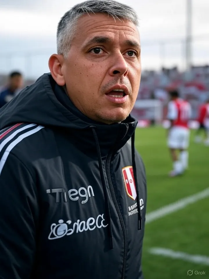 Tiago Nunes si agarra la Selección Peruana. (Foto: Grok IA).