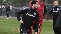 Sergio Peña entrenando con el PAOK.