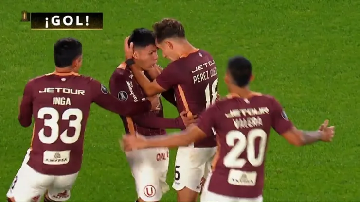 Gol de Jairo Concha con Universitario en Copa Libertadores.