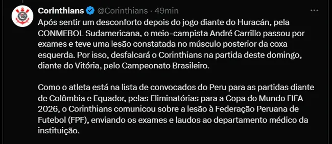 Fuente: Corinthians.