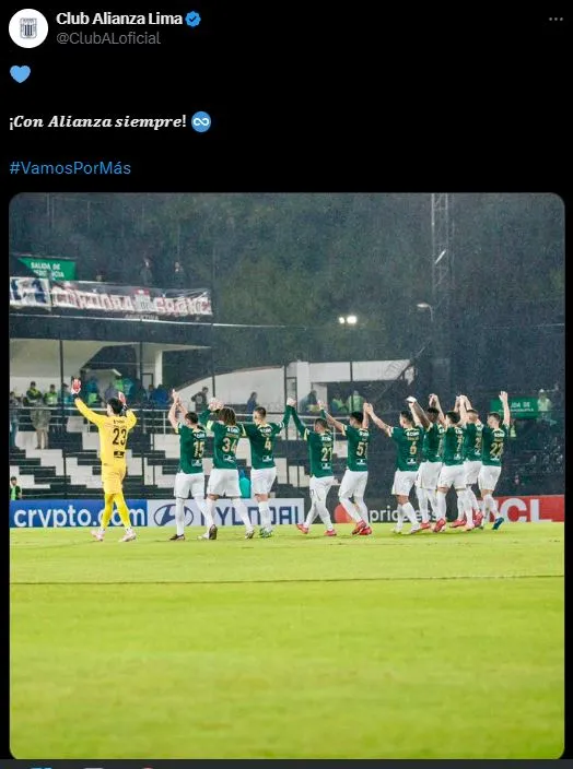 Alianza Lima sobre el Universitario vs. Palmeiras. (Foto: X).