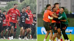 Selección Peruana y Selección Colombiana.