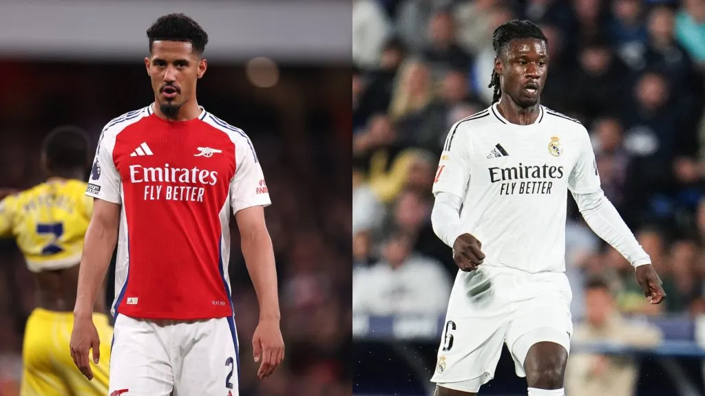 Saliba y Camavinga, en Arsenal y Real Madrid, respectivamente (Getty Images).