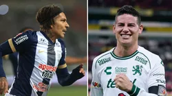 Paolo Guerrero y James Rodríguez.