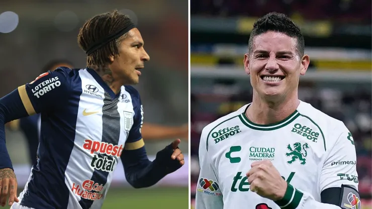 Paolo Guerrero y James Rodríguez.