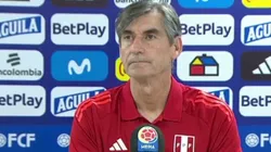 Óscar Ibáñez, en la conferencia de prensa post Colombia vs. Perú.