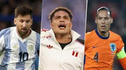 Paolo Guerrero y Lionel Messi, protagonistas de las Eliminatorias Conmebol, y Virgil Van Dijk de Eliminatorias UEFA.