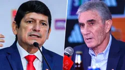 Agustín Lozano, actual presidente de la FPF, y Juan Carlos Oblitas, ex director deportivo.