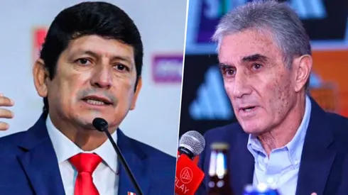 Agustín Lozano, actual presidente de la FPF, y Juan Carlos Oblitas, ex director deportivo.