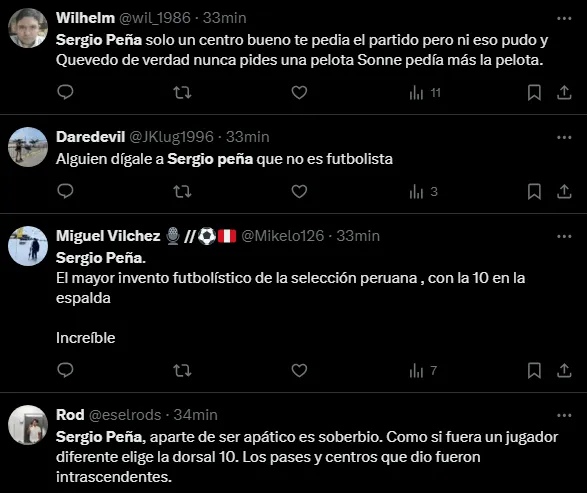 Duras críticas a Sergio Peña (Foto: X).