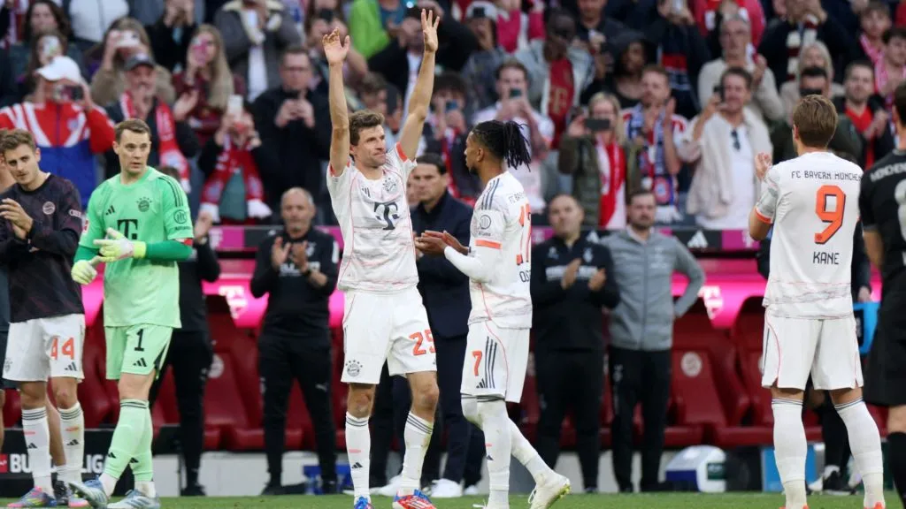 Thomas Müller, en su despedida del Bayern Múnich (Getty Images).