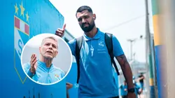 Franco Romero y Paulo Autuori de Sporting Cristal.