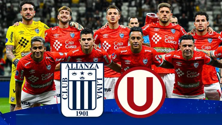Los escudos de Alianza Lima y Universitario.