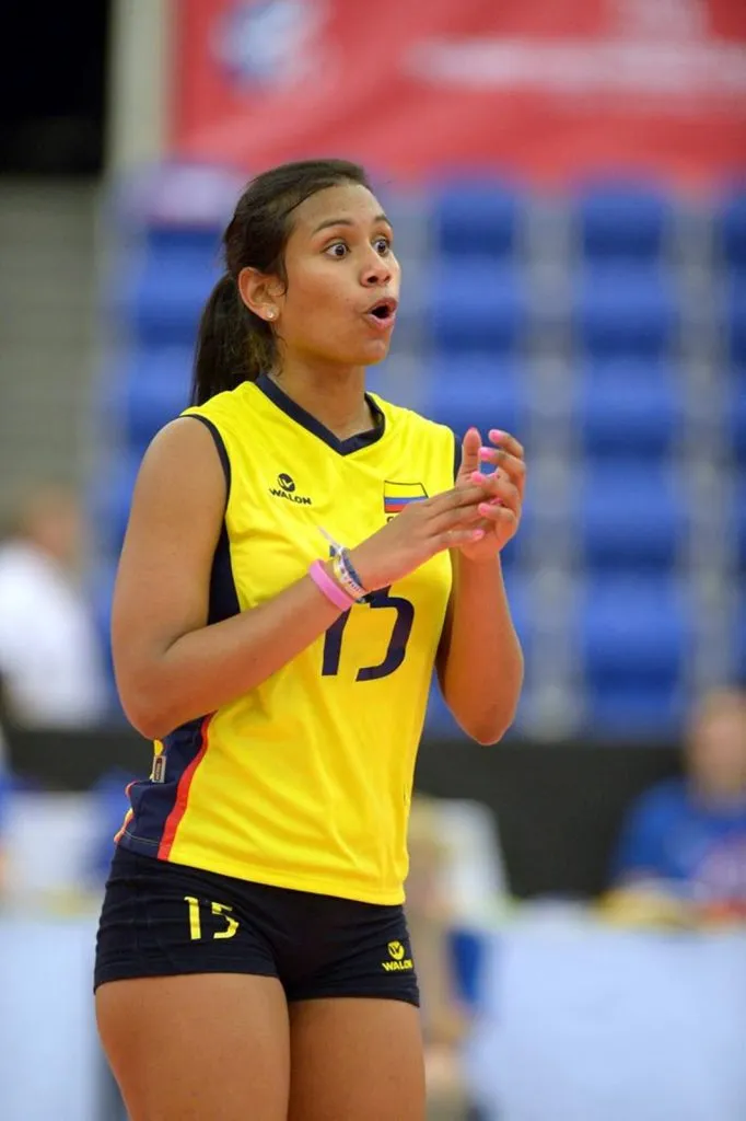María Alejandra Marín, armadora de la Selección Colombia de Vóley (Difusión).