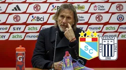 Ricardo Gareca en conferencia de prensa como DT de Chile.