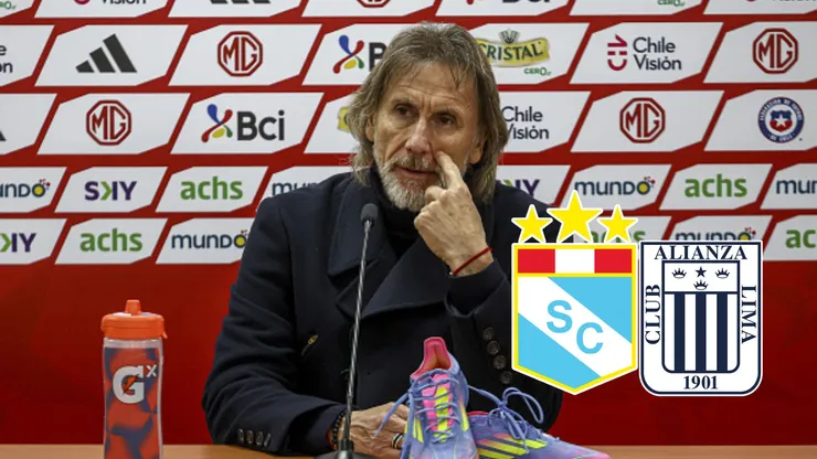 Ricardo Gareca en conferencia de prensa como DT de Chile.