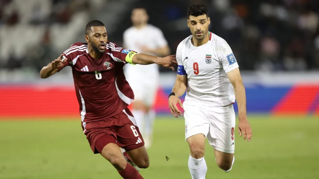 Mehdi Taremi, en el partido entre Irán y Qatar (Getty Images).