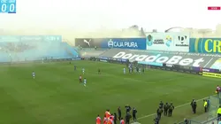 Sporting Cristal y Deportivo Garcilaso tuvo que detenerse por el temblor en Lima.